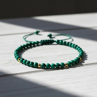 Malachite Bracelet | Delicate Layering Gemstone Jewelry