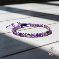 Amethyst Bracelet | Delicate Layering Gemstone Jewelry