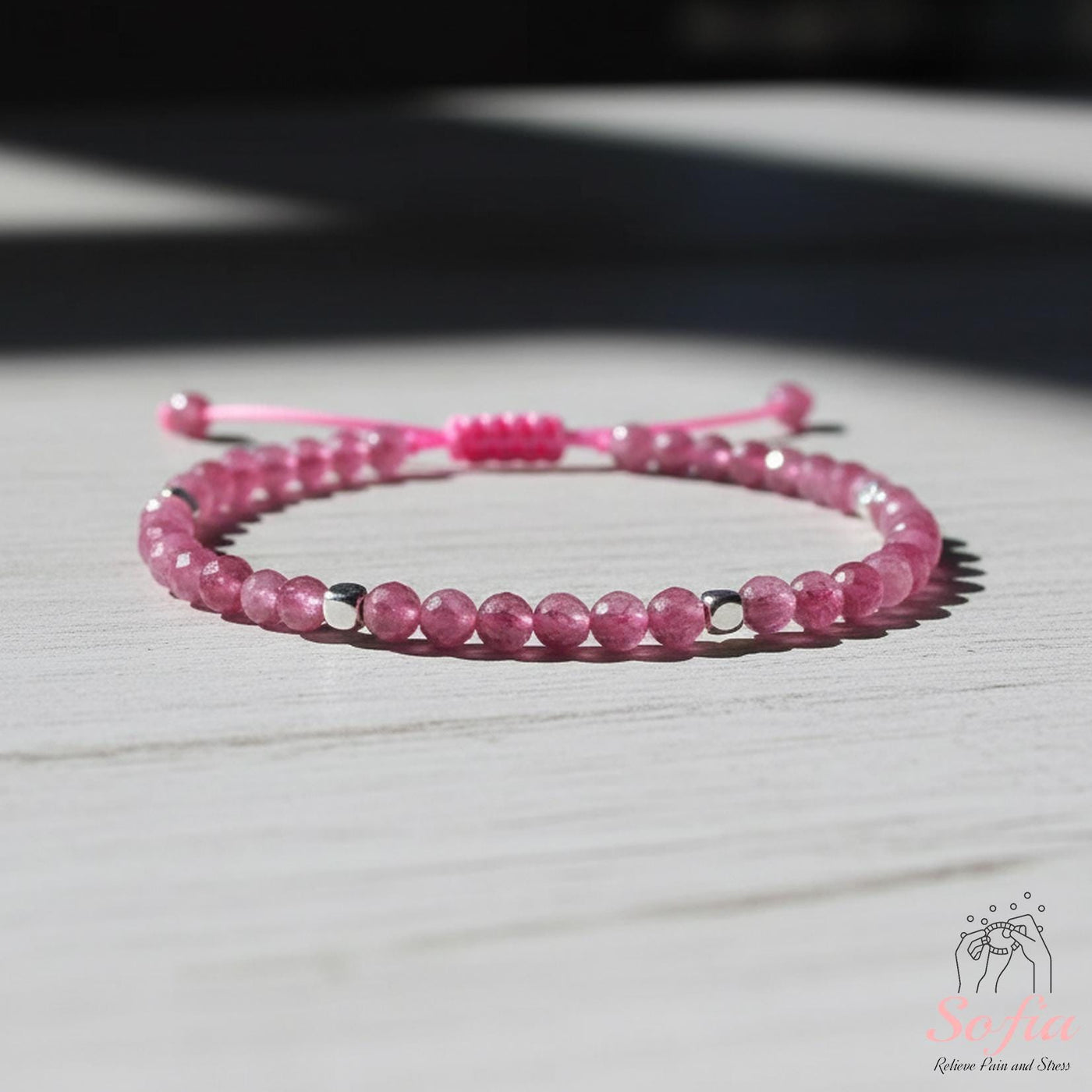 Pink Tourmaline Bracelet | Delicate Layering Gemstone Jewelry