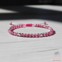 Pink Tourmaline Bracelet | Delicate Layering Gemstone Jewelry