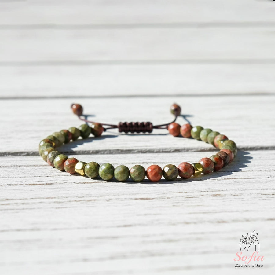 Unakite Bracelet | Dainty Jewelry â€?Gift for Her & Gift for Him - photo 1