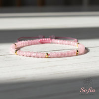 Rose Quartz Bracelet | Delicate Layering Gemstone Jewelry