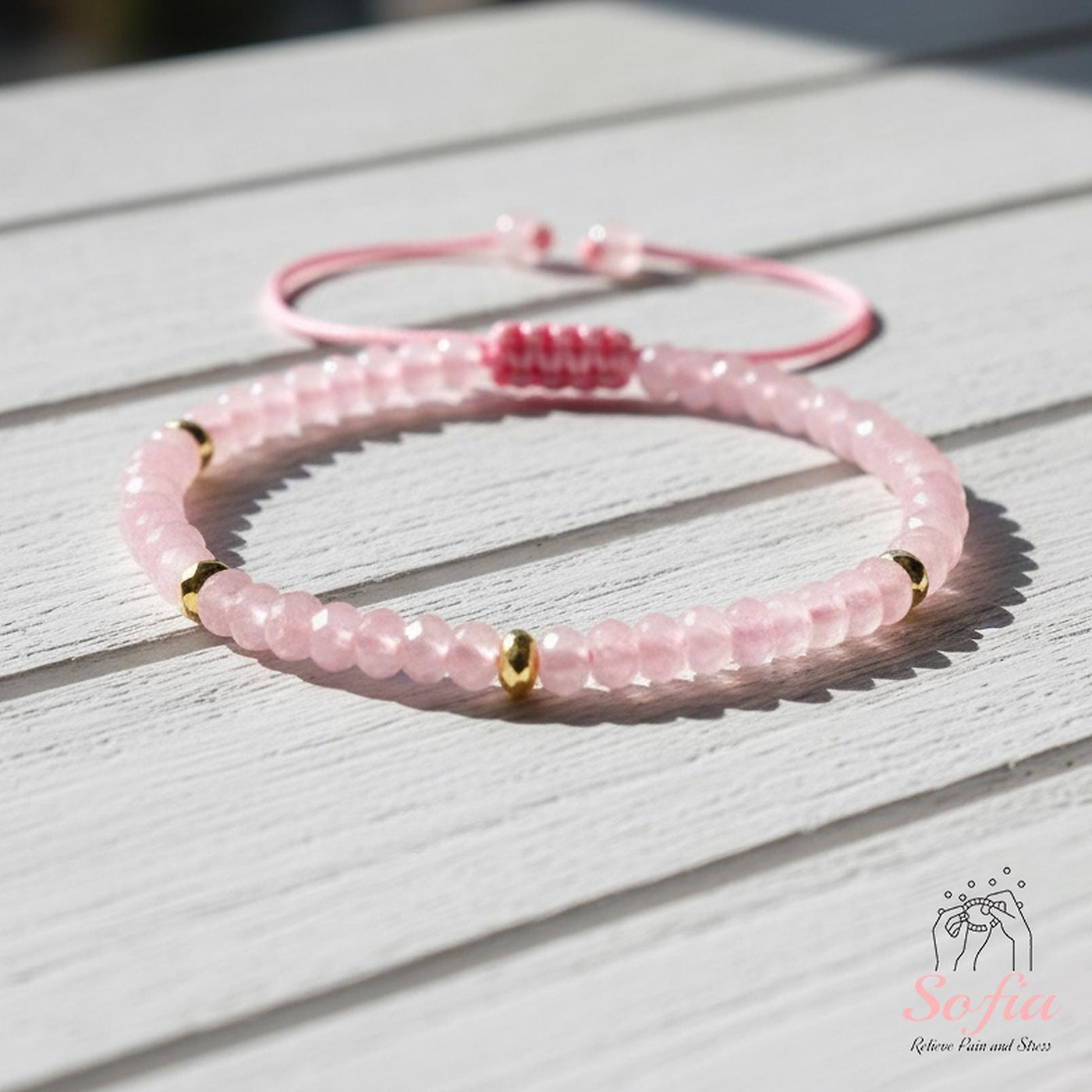 Rose Quartz Bracelet | Delicate Layering Gemstone Jewelry
