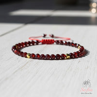 Garnet Bracelet | Delicate Layering Gemstone Jewelry
