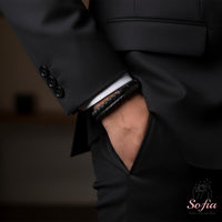 Lava Rock Leather Bracelet | Protection Jewelry Magnetic