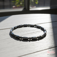 Dainty Hematite Beaded Bracelet | Crystal Jewelry
