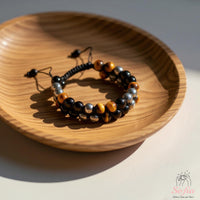 Triple Protection Bracelet Double Layer | Layering Gemstone Jewelry