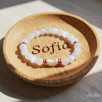 Selenite Moon Charm Bracelet | Crystal Jewelry