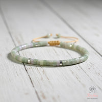 Green Jade Bracelet | Layering Gemstone Heishi Beaded Bracelets