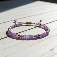 Amethyst Bracelet | Layering Gemstone Heishi Beaded Bracelets
