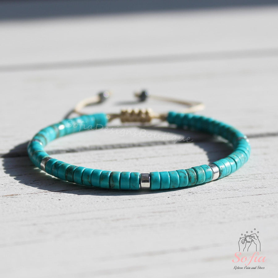 Turquoise Bracelet | Dainty Jewelry â€?Gift for Her & Gift for Him - photo 1