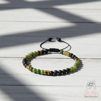Jade & Lava Rock Bracelet | Delicate Layering Gemstone Jewelry