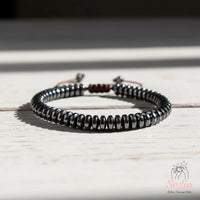 Hematite Beaded Bracelet | Layering Gemstone Jewelry