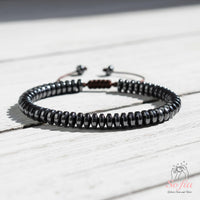 Hematite Beaded Bracelet | Layering Gemstone Jewelry