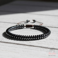 Hematite Beaded Bracelet | Layering Gemstone Jewelry