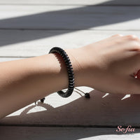 Hematite Beaded Bracelet | Layering Gemstone Jewelry