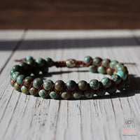 African Turquoise Bracelet | Layering Gemstone Jewelry