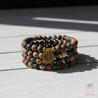 Red Creek Jasper Necklace | 108 Mala Beads Jewelry