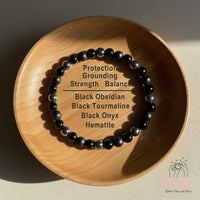 Ultra Protection Bracelet | Hematite & Obsidian & Onyx Bracelet