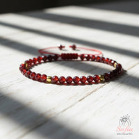 Garnet Bracelet | Delicate Layering Gemstone Jewelry