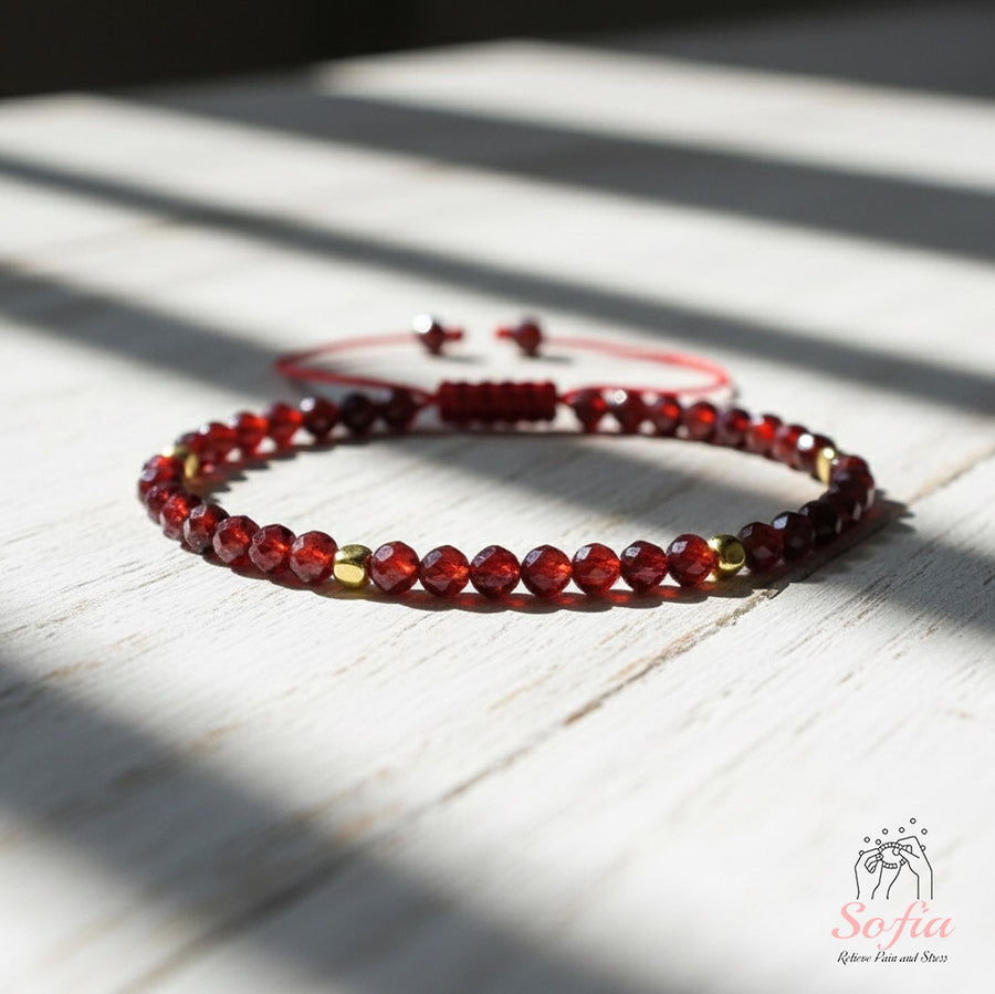Garnet Bracelet | Dainty Jewelry - photo 1