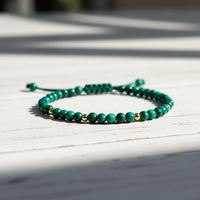 Malachite Bracelet | Delicate Layering Gemstone Jewelry