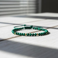 Malachite Bracelet | Delicate Layering Gemstone Jewelry