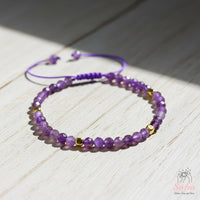 Amethyst Bracelet | Delicate Layering Gemstone Jewelry
