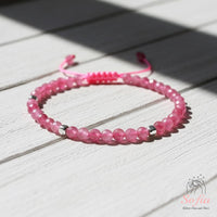 Pink Tourmaline Bracelet | Delicate Layering Gemstone Jewelry