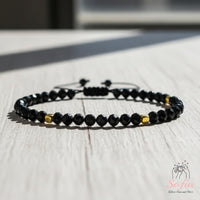 Obsidian Bracelet Dainty Style | Delicate Layering Gemstone Jewelry