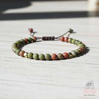 Unakite Bracelet | Delicate Layering Gemstone Jewelry