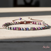 Sea Sediment Jasper Bracelet | Delicate Layering Gemstone Jewelry