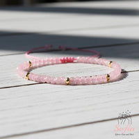 Rose Quartz Bracelet | Delicate Layering Gemstone Jewelry