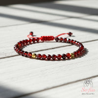Garnet Bracelet | Delicate Layering Gemstone Jewelry