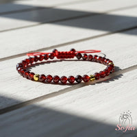 Garnet Bracelet | Delicate Layering Gemstone Jewelry