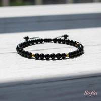 Obsidian Bracelet | Delicate Layering Gemstone Jewelry