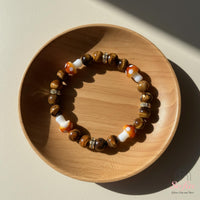 Tigers Eye Mushroom Bracelet | Crystal Jewelry