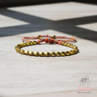 Copper Beads Bracelet | Delicate Layering Gemstone Jewelry