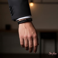 Lava Rock Leather Bracelet | Protection Jewelry Magnetic
