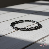 Dainty Hematite Beaded Bracelet | Crystal Jewelry