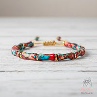 Imperial Jasper Bracelet | Delicate Layering Gemstone Jewelry
