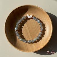 Labradorite Moon Charm Bracelet | Crystal Jewelry