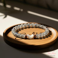 Labradorite Moon Charm Bracelet | Crystal Jewelry