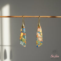 Rainbow Jasper Earrings | Boho Drop Earring | Crystal Jewelry