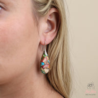 Rainbow Jasper Earrings | Boho Drop Earring | Crystal Jewelry