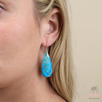 Blue Jasper Earrings | Boho Drop Earring | Crystal Jewelry