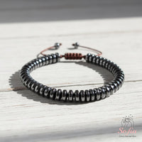 Hematite Beaded Bracelet | Layering Gemstone Jewelry