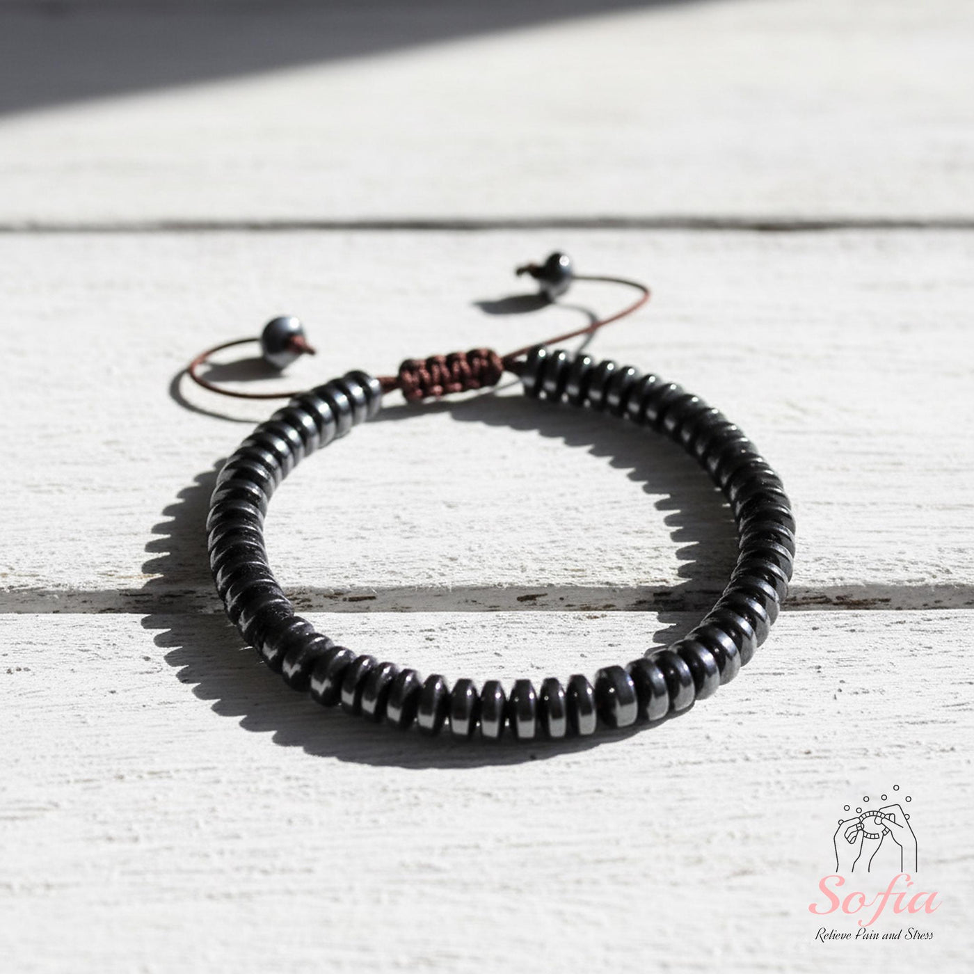 Hematite Beaded Bracelet | Layering Gemstone Jewelry