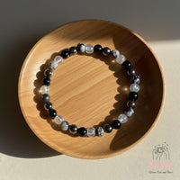 Hematite & Obsidian Bracelet | Beaded Crystal Jewelry