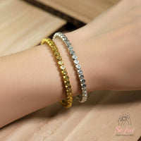 Kupferarmband mit Perlen | Zarter Lagen-Edelsteinschmuck